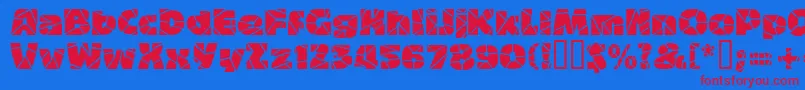 Шрифт Bigbandterrazzo – красные шрифты на синем фоне