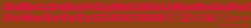 Bigbandterrazzo Font – Red Fonts on Brown Background