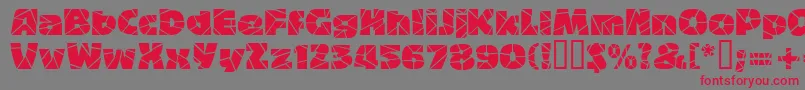 Bigbandterrazzo Font – Red Fonts on Gray Background