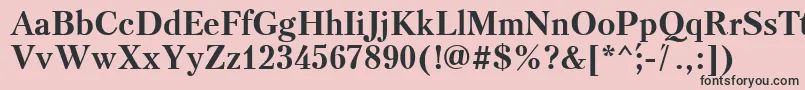 フォントTriod – ピンクの背景に黒い文字