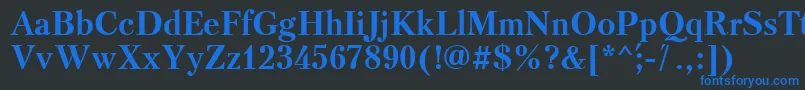 Triod Font – Blue Fonts on Black Background