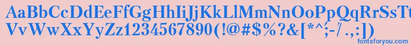 Triod Font – Blue Fonts on Pink Background