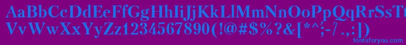 Triod Font – Blue Fonts on Purple Background
