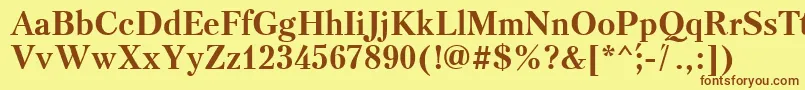 Шрифт Triod – коричневые шрифты на жёлтом фоне