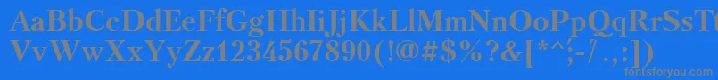 Triod Font – Gray Fonts on Blue Background