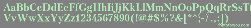 Triod Font – Green Fonts on Gray Background