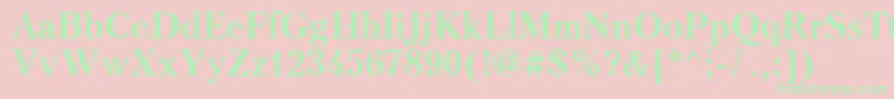 Triod Font – Green Fonts on Pink Background