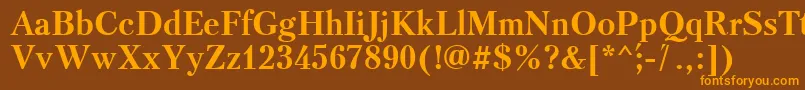 Triod Font – Orange Fonts on Brown Background
