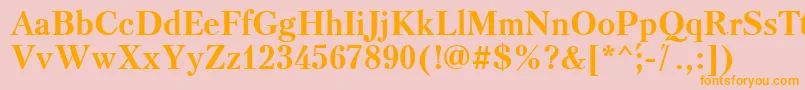 Triod Font – Orange Fonts on Pink Background