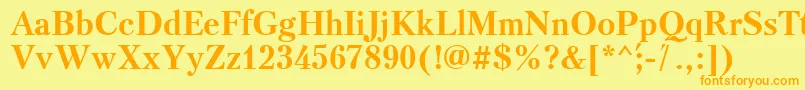 Triod Font – Orange Fonts on Yellow Background