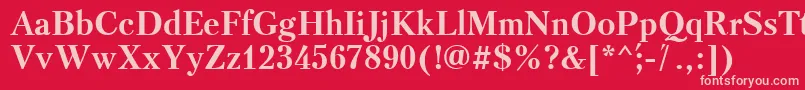 フォントTriod – 赤い背景にピンクのフォント