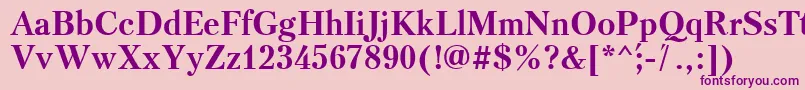 Triod Font – Purple Fonts on Pink Background