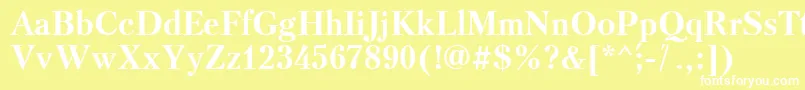 フォントTriod – 黄色い背景に白い文字