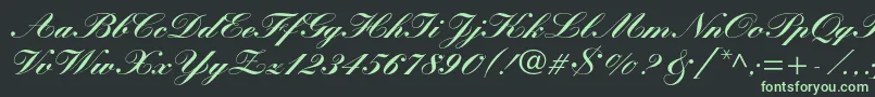 KuenstlerscriptltstdBlack-Schriftart – Grüne Schriften auf schwarzem Hintergrund