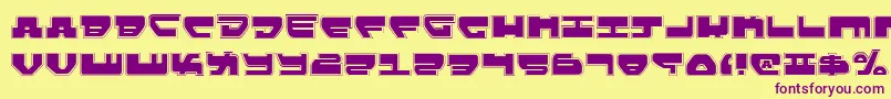 LoveladiesPro Font – Purple Fonts on Yellow Background