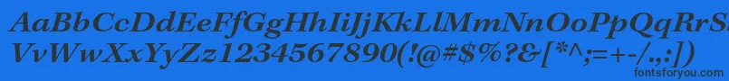 KeplerstdSemiboldextit Font – Black Fonts on Blue Background