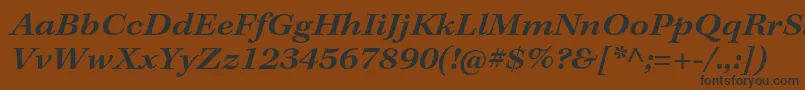 KeplerstdSemiboldextit Font – Black Fonts on Brown Background