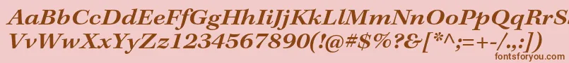 KeplerstdSemiboldextit Font – Brown Fonts on Pink Background
