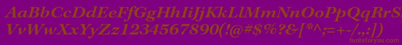 KeplerstdSemiboldextit Font – Brown Fonts on Purple Background