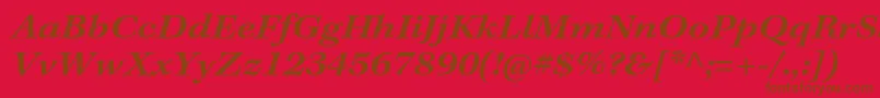 KeplerstdSemiboldextit Font – Brown Fonts on Red Background