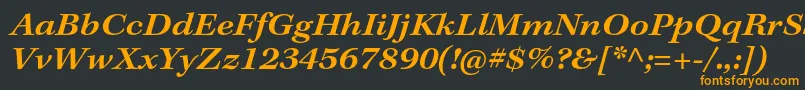 フォントKeplerstdSemiboldextit – 黒い背景にオレンジの文字