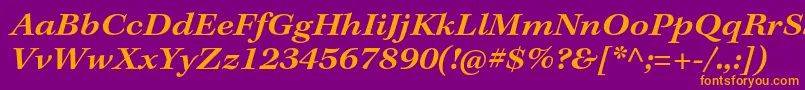 KeplerstdSemiboldextit Font – Orange Fonts on Purple Background