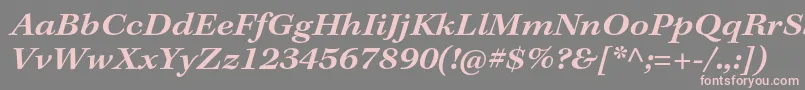 KeplerstdSemiboldextit Font – Pink Fonts on Gray Background