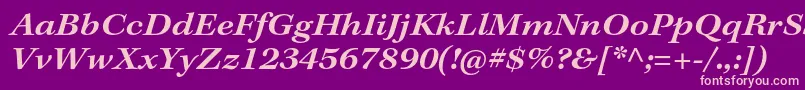 KeplerstdSemiboldextit Font – Pink Fonts on Purple Background