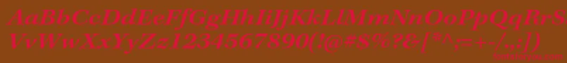 KeplerstdSemiboldextit Font – Red Fonts on Brown Background