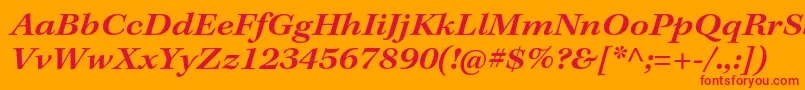 KeplerstdSemiboldextit Font – Red Fonts on Orange Background