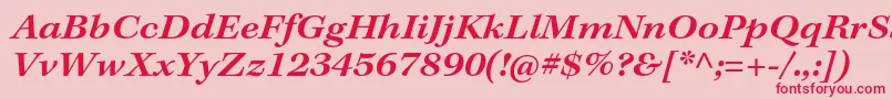 KeplerstdSemiboldextit Font – Red Fonts on Pink Background