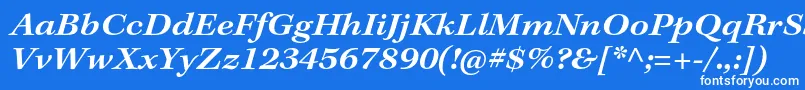 KeplerstdSemiboldextit Font – White Fonts on Blue Background