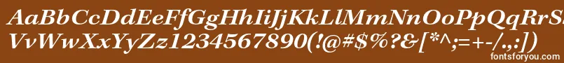 フォントKeplerstdSemiboldextit – 茶色の背景に白い文字