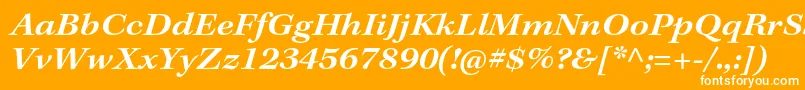 KeplerstdSemiboldextit Font – White Fonts on Orange Background