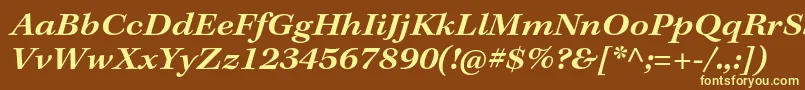 KeplerstdSemiboldextit Font – Yellow Fonts on Brown Background