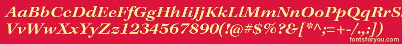 KeplerstdSemiboldextit Font – Yellow Fonts on Red Background