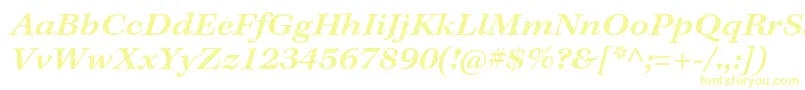 KeplerstdSemiboldextit Font – Yellow Fonts on White Background