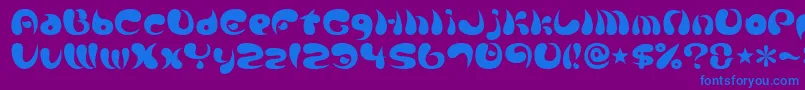 Parade20a Font – Blue Fonts on Purple Background