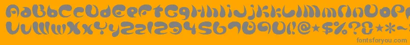フォントParade20a – オレンジの背景に灰色の文字