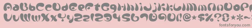 フォントParade20a – ピンクの背景に灰色の文字