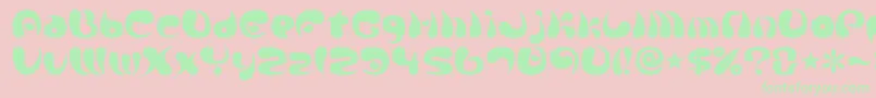 Parade20a Font – Green Fonts on Pink Background