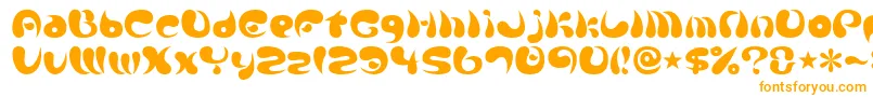 Parade20a-Schriftart – Orangefarbene Schriften auf weißem Hintergrund