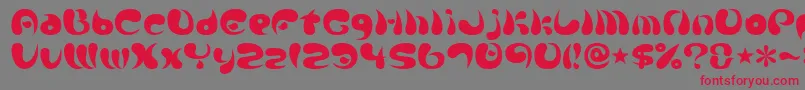 フォントParade20a – 赤い文字の灰色の背景