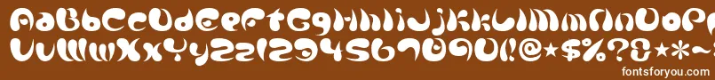 フォントParade20a – 茶色の背景に白い文字