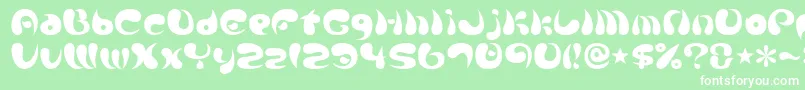 Parade20a Font – White Fonts on Green Background