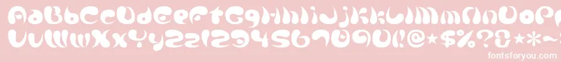 Parade20a Font – White Fonts on Pink Background