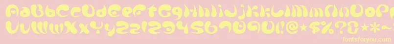 Czcionka Parade20a – żółte czcionki na różowym tle