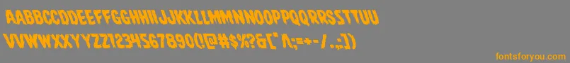 Direwolfleft Font – Orange Fonts on Gray Background