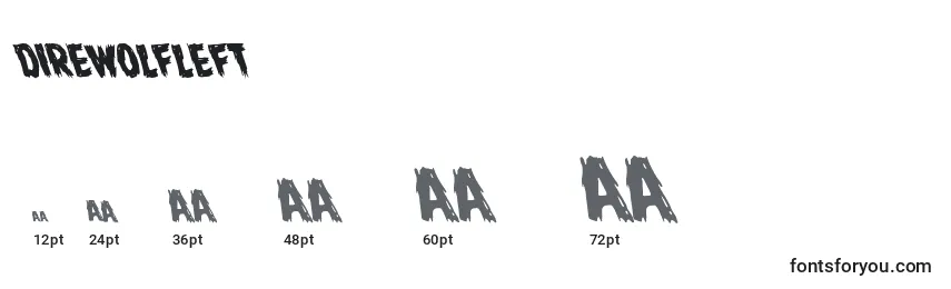 Direwolfleft Font Sizes