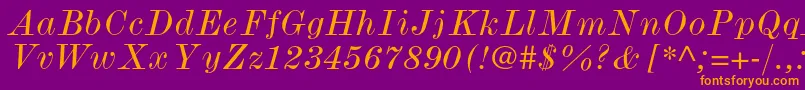 fuente ModernmtstdWideitalic – Fuentes Naranjas Sobre Fondo Morado